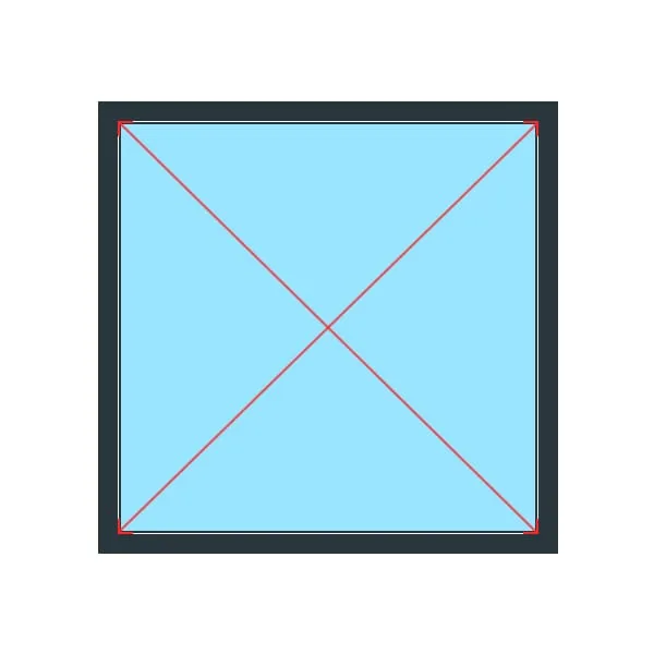 Diagonal squareness test diagram